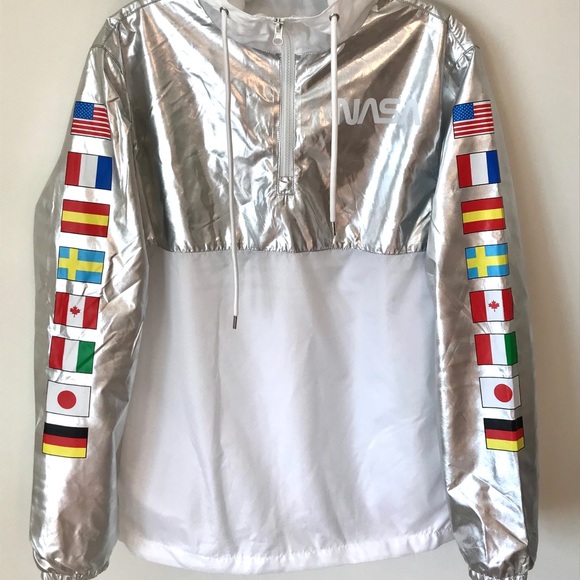 NASA Hype Space Sliver and White Pullover Hoodie - Picture 4 of 12